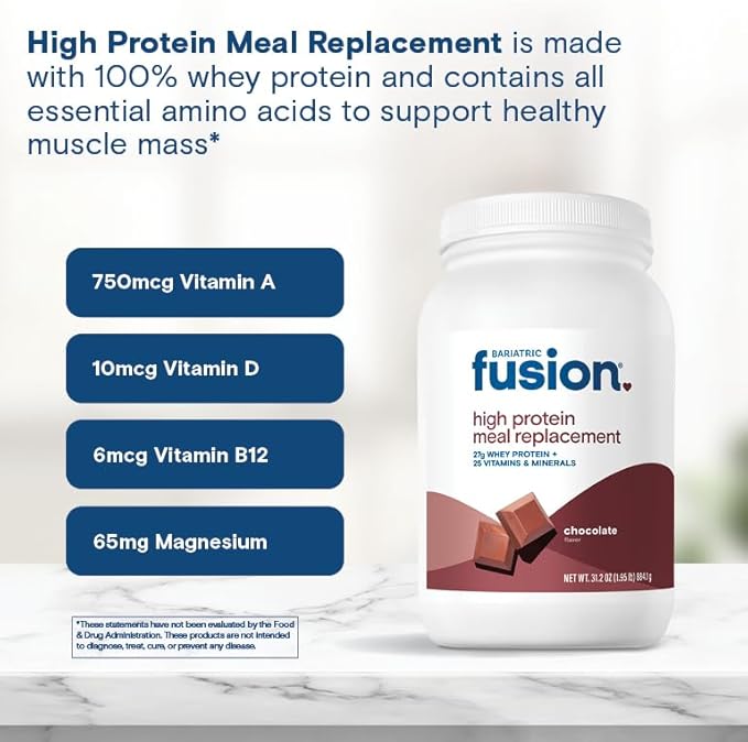 Bariatric Fusion Chocolate High Protein Meal Replacement Shake | 27g Whey Isolate Bariatric Protein