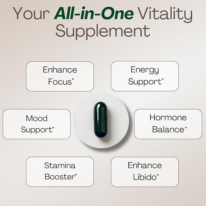 MACAPLUS+ Black Maca Root + Ashwagandha + Fenugreek - #1 Highest Potency Black Maca Root 40,000mg