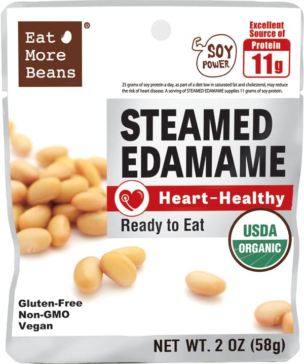 Steamed Bean Snack Series - STEAMED EDAMAME (Water, Organic Soybeans, Sea Salt, Organic Rice