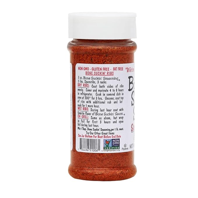 Bone Suckin' Seasoning & Rub, Original Blend, 5.8 Oz, Grilling Rubs, Dry Pork Rub, Gluten-Free
