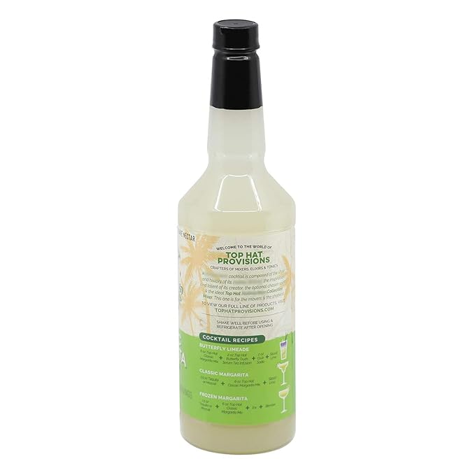 Top Hat Classic Agave Lime Margarita Mix - Handcrafted with Agave Nectar & Natural Lime Juice