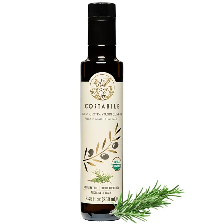 Rosemary Olive Oil - Extra Virgin, Organic Rosemary Oil Cold Pressed from Puglia, Italy - Ideal for
