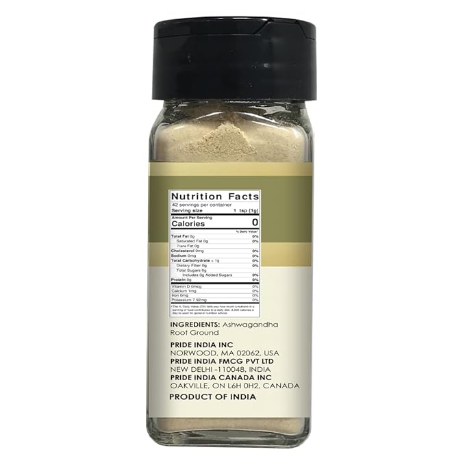 Pride of India – Natural Ashwagandha Root Ground – Health Benefits – Good for Energy Level/Body