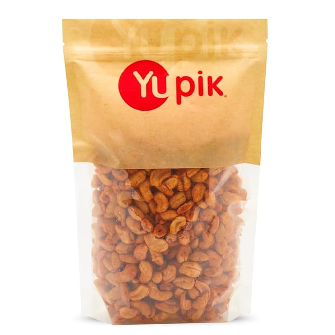 Yupik BBQ Cashews, 2.2 lb (35.2 oz), Kosher, Vegan, Roasted Salted Nuts, Seasoned Nuts with Spices