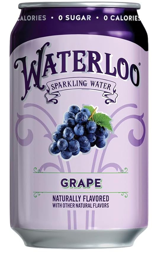 Waterloo Sparkling Water, Grape Naturally Flavored, 12 Fl Oz Cans (Pack of 12) – Zero Calories and