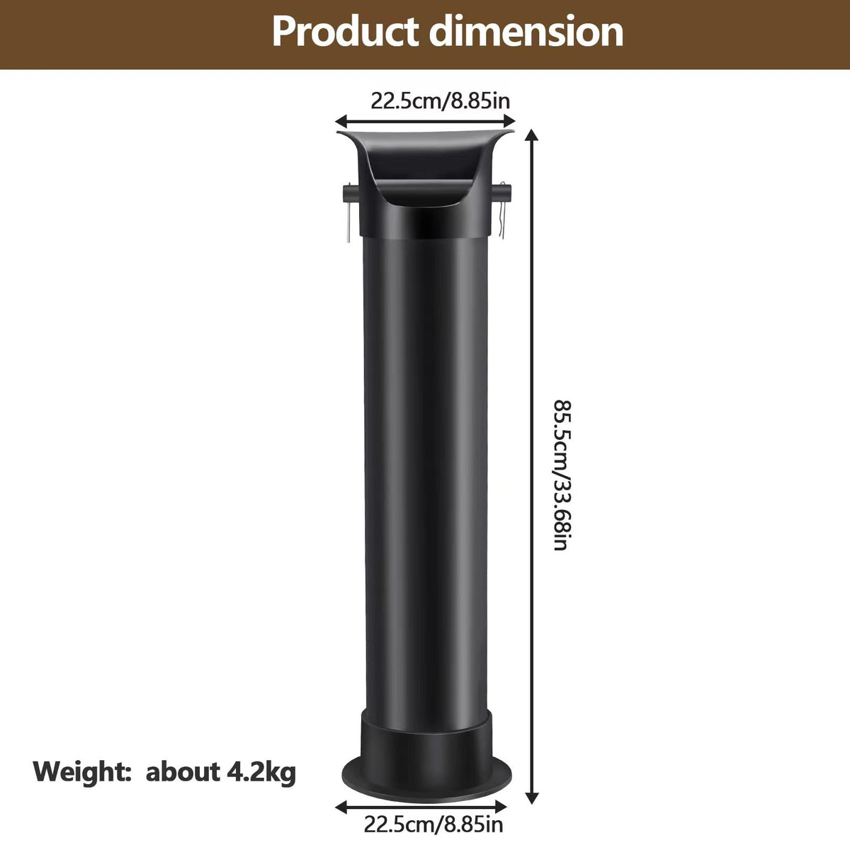 Gliery Espresso Coffee Knock Box for Barista Commercial Knock Box for Espresso Coffee Grounds Floor