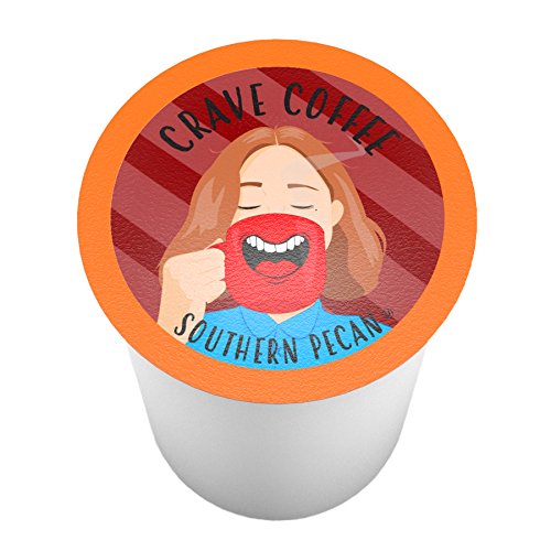 Crave Beverages Flavored Coffee Pods, Compatible with Keurig K-Cup Brewers, Southern Pecan, 100