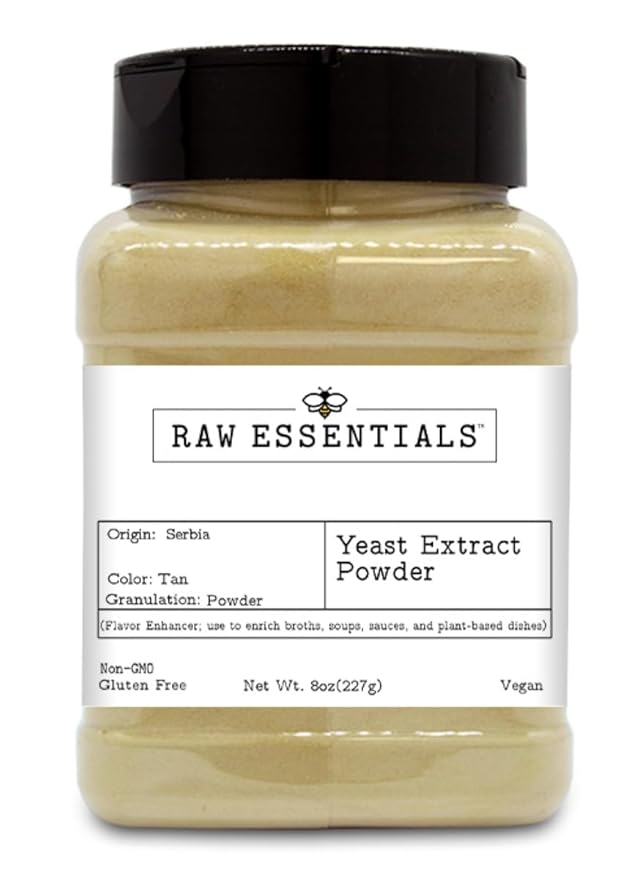 Raw Essentials Yeast Extract Powder – Flavor Enhancer – Used to Enrich Broths, Soups, Sauces, and