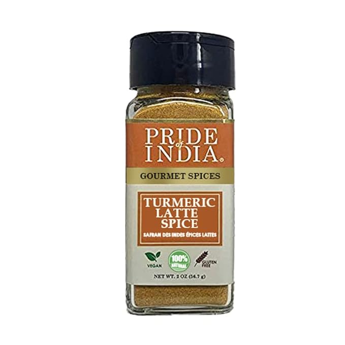 Pride of India – Turmeric Latte Spice Mix – Gourmet & Warm Tea Spice Blend – Healthy/Gluten-Free
