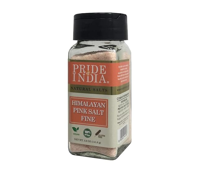 Pride Of India - Pure Himalayan Pink Salt - Enriched w/ 84+ Natural Minerals, Fine Grind Dual
