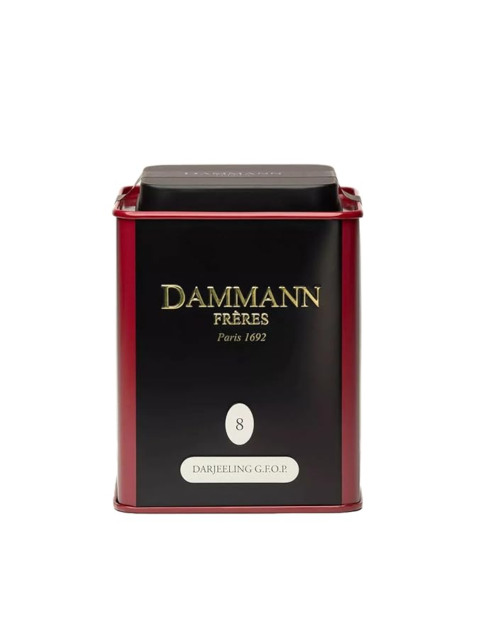 Dammann Freres Loose Leaf, Darjeeling G.F.O.P., Premium Gourmet French Black Tea, Blend Peach