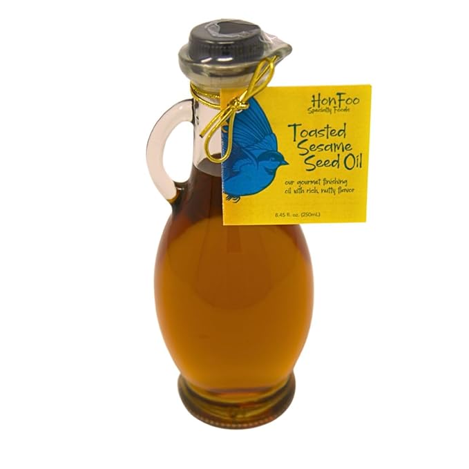 HonFoo Toasted Sesame Oil, 8.45 Fl Oz Glass Decorative Bottle, It?™s Toasted