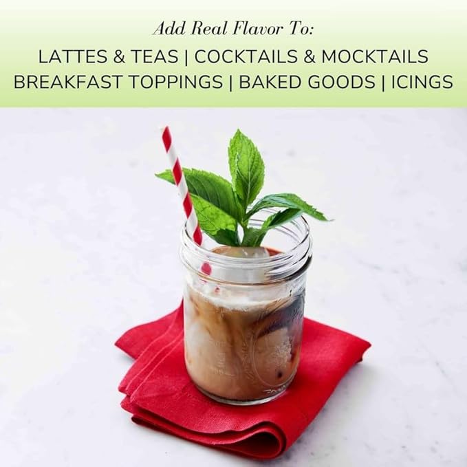 Sonoma Syrup Co. Peppermint Infused Simple Syrup 12.7 fl oz | for Coffee, Cocktails, and Cooking |