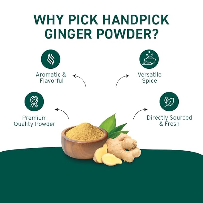 HANDPICK Ginger Powder (14oz/397g) No Additives, No Preservatives, No Fillers | Ginger Root Powder