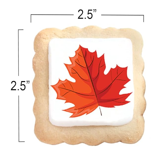 Fall Leaf Cookies Individually Wrapped Leaves themed Theme 24 Pack Bulk for Fall Time