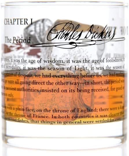 Well Told Classic Literature Rocks Glass - A Tale of Two Cities by Charles Dickens - Old Fashioned