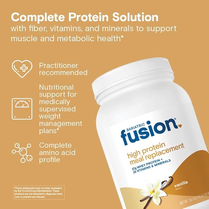 Bariatric Fusion Vanilla High Protein Meal Replacement Shake | 27g Whey Isolate Bariatric Protein