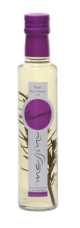 Messino White Wine Vinegar with Rosemary imported from Greece, 250 ml