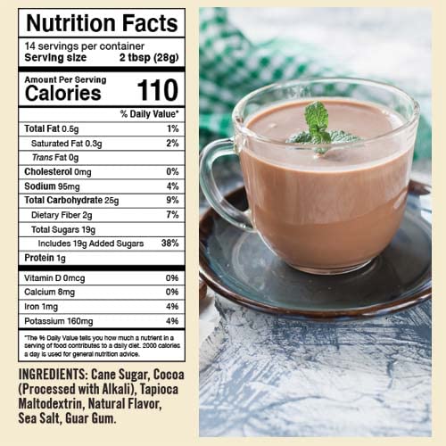 Natural Hot Chocolate Mix Variety Pack - Dairy-Free, Vegan Complete Mixes - Just Add Water - Pack