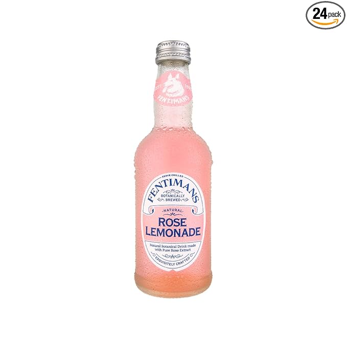 Fentimans Sparkling Rose Lemonade - Sparkling Pink Lemonade with Natural Ingredients & Pure Rose