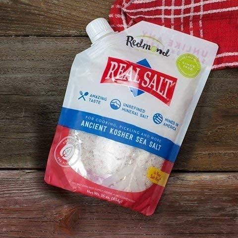 REDMOND Real Kosher Salt, 16 Ounce Pouch (3 Pack)