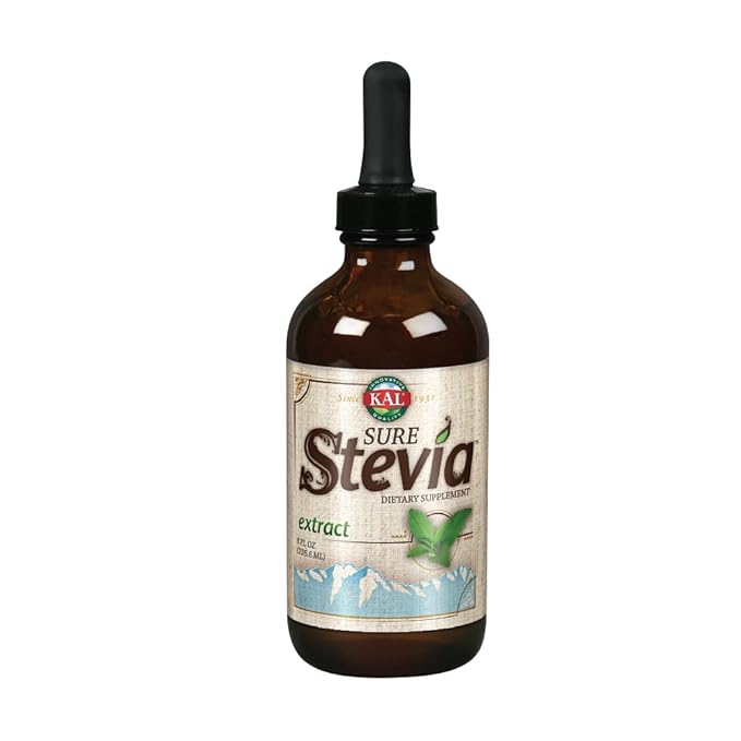 KAL Sure Stevia Extract Zero Calorie Sweetener, Low Carb, Plant Based Liquid Stevia Drops, Great