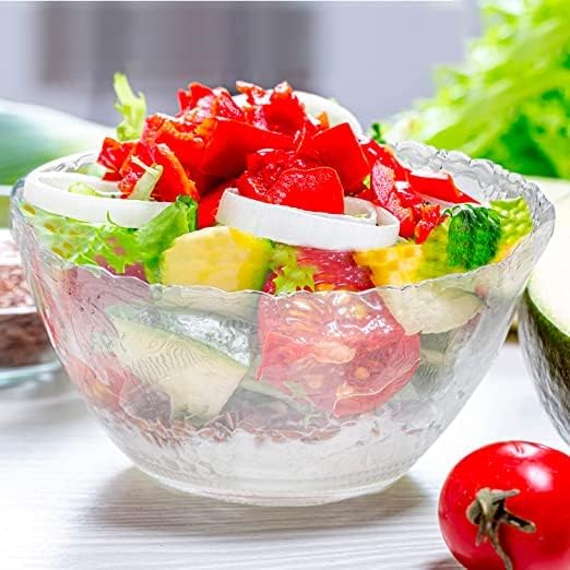S.G Premium Quality Plastic Punch Bowl - 2 Gallon Clear Plastic Punch Bowl - Embroidered Design 8