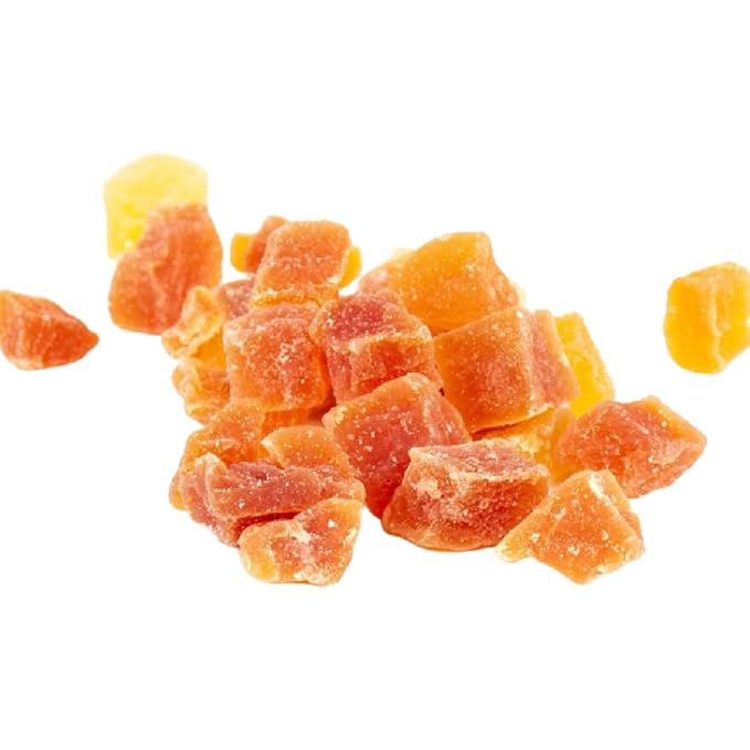 Gerbs Lightly Sweetened Dried Papaya Cubes 2 lbs. | Unsulfured, No Additives, Resealable Bag |