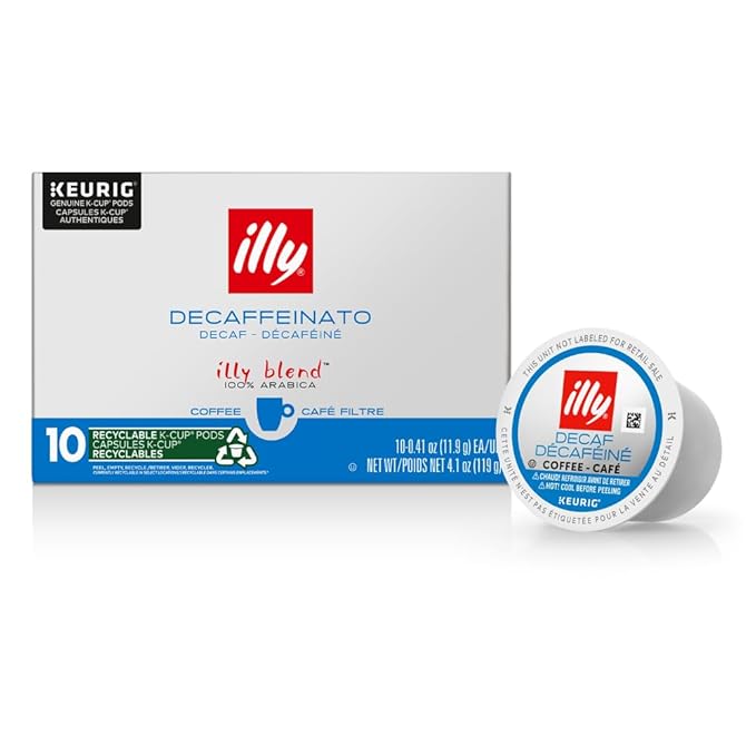 Illy Coffee K Cups - Pods For Keurig Machines – Classico Decaf Roast – Notes of Caramel - Mild