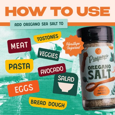 Pisqueya Seasoning, Oregano Salt, made with Dominican Oregano and Sea Salt. Low Sodium, No Sugar