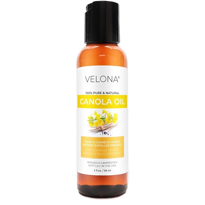 velona Canola Seed Oil 2 fl oz | 100% Pure and Natural Carrier Oil | Refined, Expeller pressed |