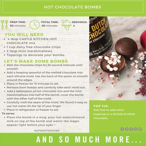 Castle Kitchen Mint Dark Hot Chocolate - Premium Plant Based, Dairy Free, Gluten-Free, Vegan Hot