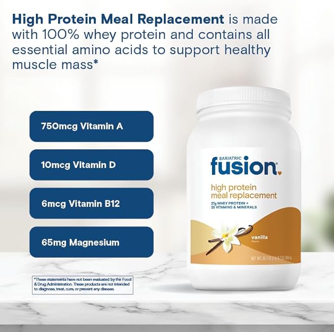 Bariatric Fusion Vanilla High Protein Meal Replacement Shake | 27g Whey Isolate Bariatric Protein