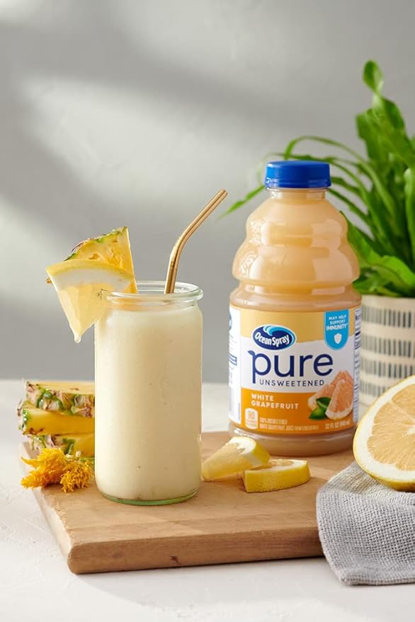 Ocean Spray® Pure Unsweetened White Grapefruit, 100% White Grapefruit Juice, 32 Fl Oz Bottle, (Pack