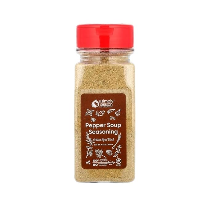 USimplySeason Pepper Soup Spice (4.8 oz) - African-Inspired Seasoning Blend - Vegan, Non-GMO