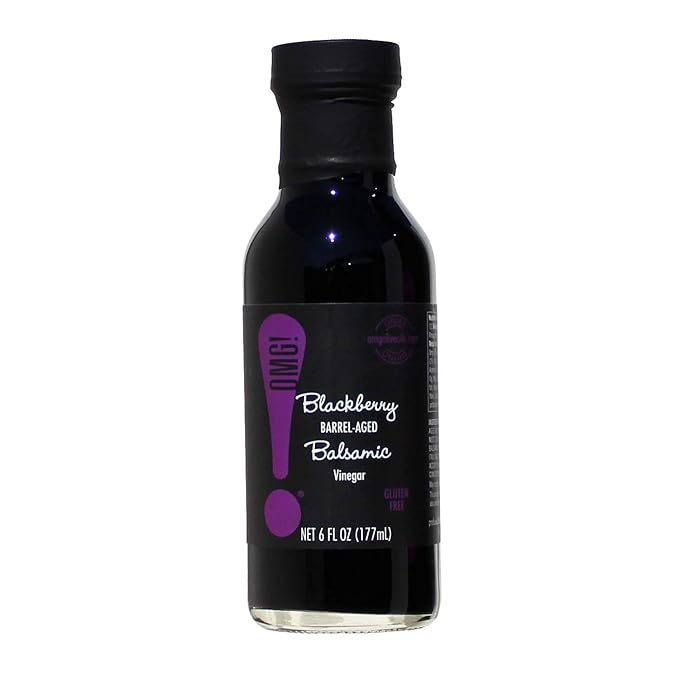 OMG! Oils: Gourmet Blackberry Barrel-Aged Balsamic Vinegar (Perfect for Dipping, Marinades, Glazing