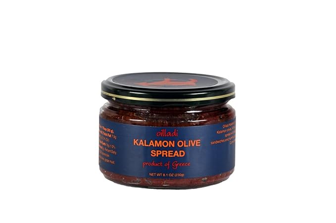 Oilladi Tapenade Kalamon Olive Spread imported from Greece, 8.1 oz