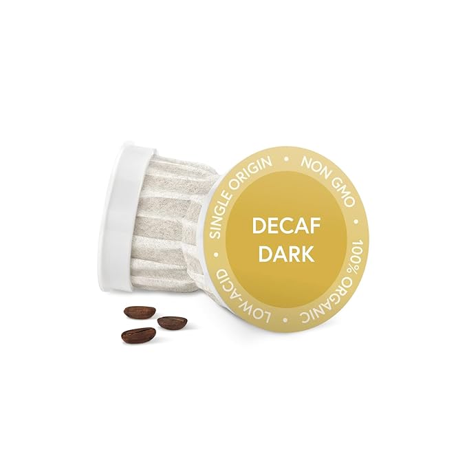 Fabula Coffee Pods Decaf Dark Roast - Low Acid - Single Origin - Mold Free - Non-GMO - Fair Trade
