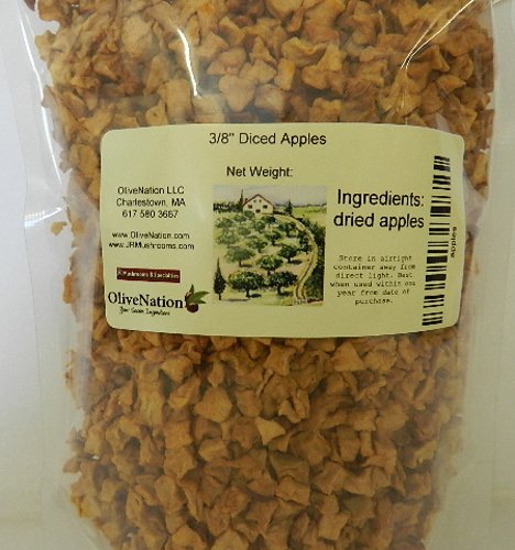 OliveNation All Natural Dried Diced Apple, Peeled and Cored, Non-GMO, Gluten Free, Kosher, Vegan