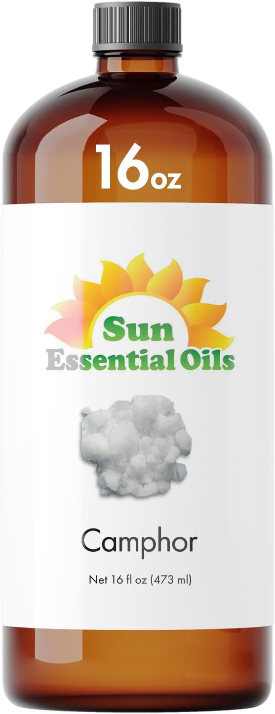 Sun Essential Oils ??16 oz Camphor Essential Oil with Dropper for Diffuser, Skin, Aromatherapy