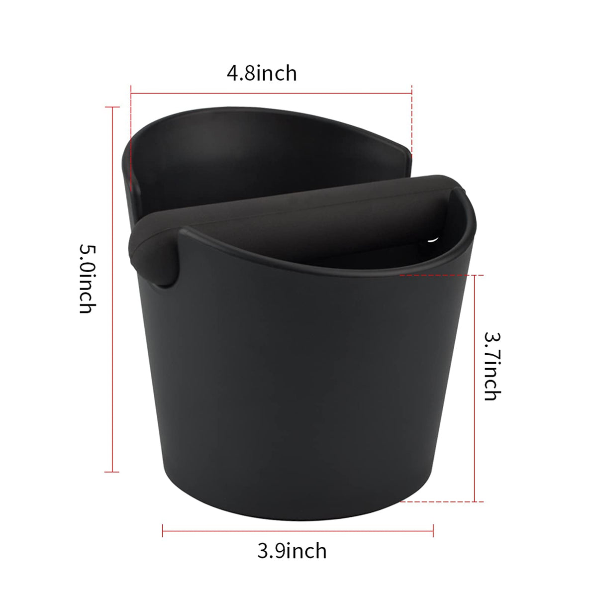 HOMEE Coffee Knock Box 4.8 Inch Barista Style Knock Box With Removable Bar