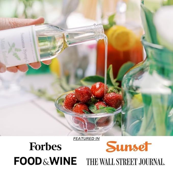 Sonoma Syrup Co. Mint Infused Simple Syrup 25.4 fl oz | for Coffee, Cocktails, and Cooking | Hand