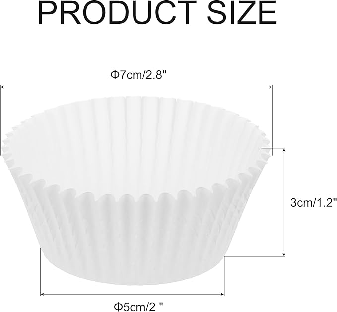 uxcell 300 Pcs Cupcake Liners, Muffins Paper Baking Cups Wrappers Standard Greaseproof for Baking