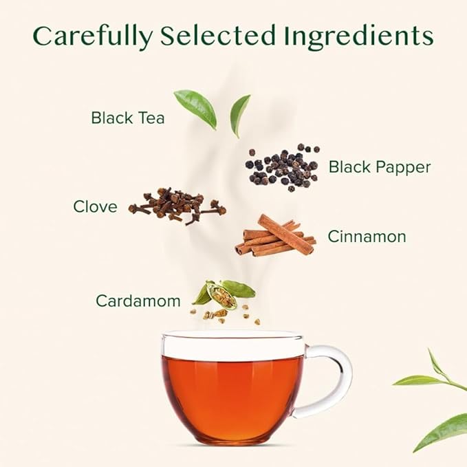 VAHDAM, Double Spice Masala Chai Tea (50+ Cups, 3.53oz) Strong, Robust & Spicy Blend - Black Tea