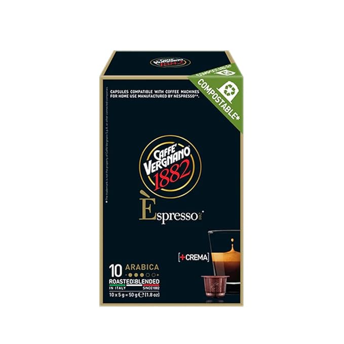 Caffe' Vergnano 1882 120 Count Oro Original Line Machine Compatible, Compostable Expresso Capsules