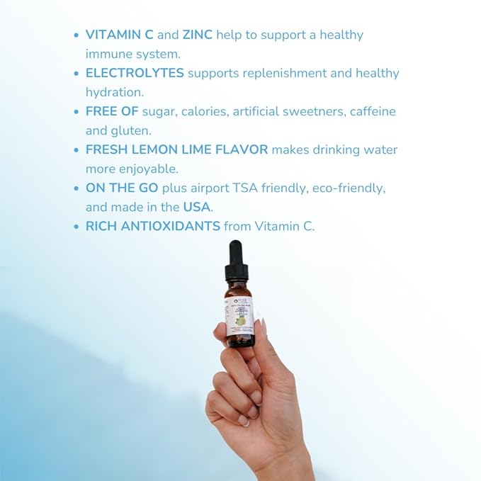 Pure Inventions - Lemon Lime Water Infusion Drops - Antioxidants, Vitamin C & Electrolytes - Health