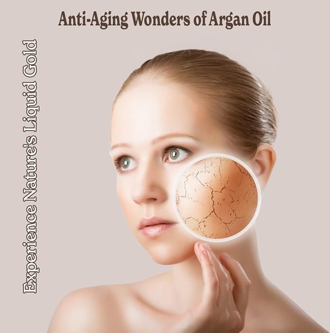 8oz Moroccan Argan Oil, 100% Pure and Natural, Cold-pressed, Organic ??Works Magic on Your Skin and