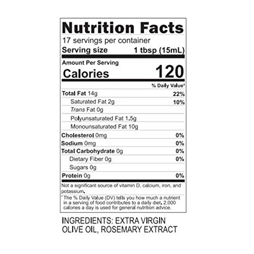 Blazing Bella Rosemary Infused Extra Virgin Olive Oil - Gourmet California Olive Oil (8.45 Fl oz