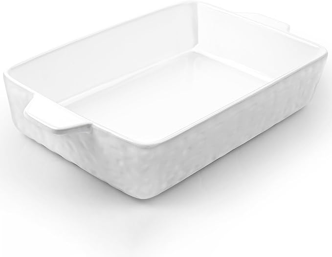 4 QT Baking Dish, Casserole Dishes for Oven, 9x13 Baking Pan with Handles, Lasagna Pan Deep
