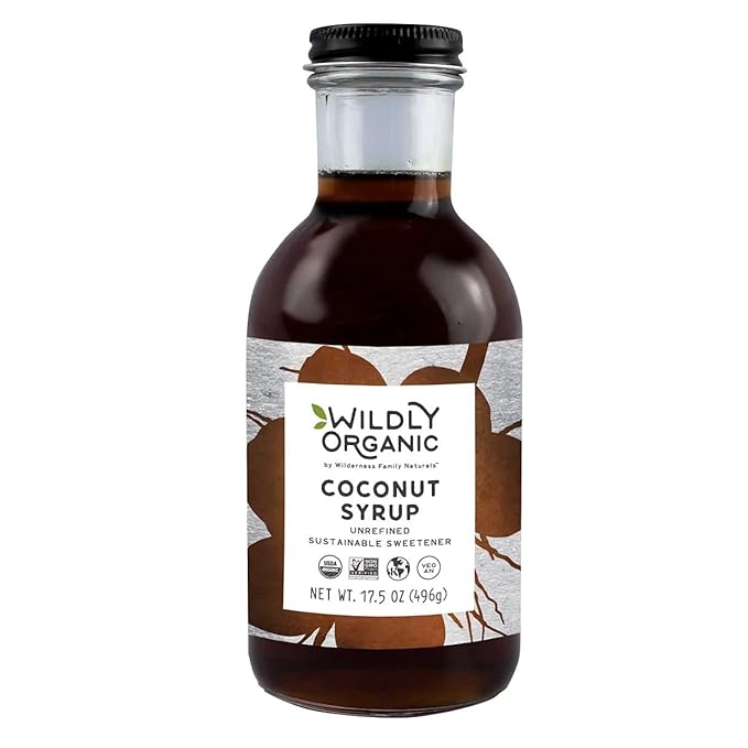 Wildly Organic Coconut Syrup 17.5 Oz - Organic Sweetener, Non-GMO, Kosher, Vegan, Buttery Caramel